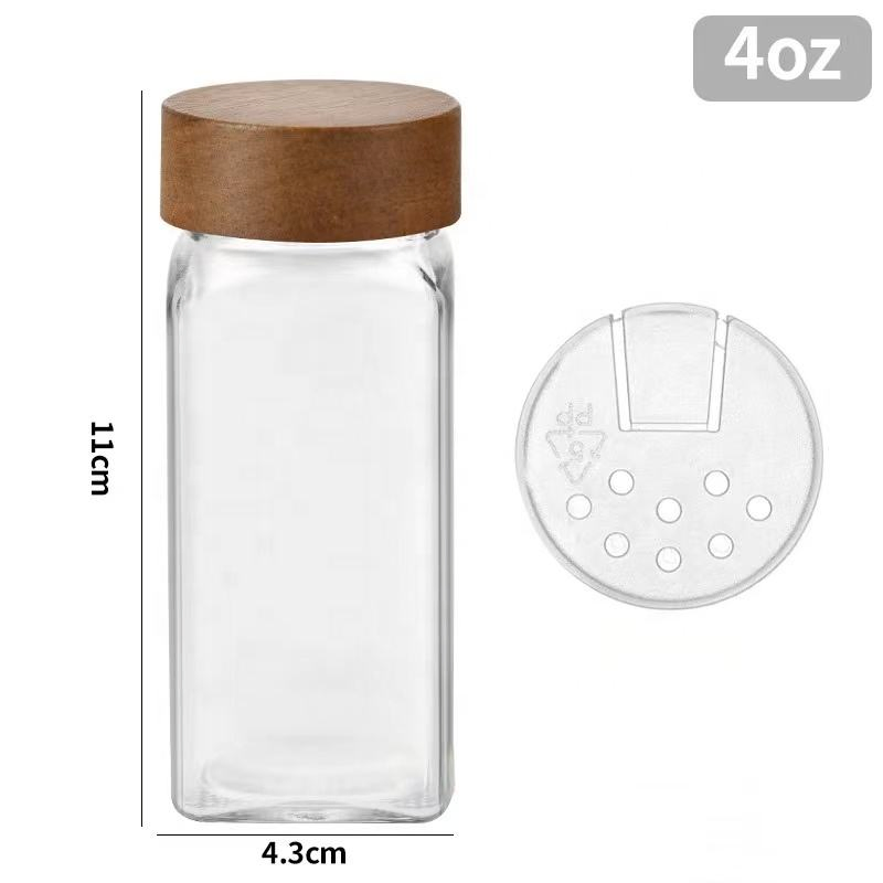 Stylish 120ml Acacia Wood Cap Spice Jar for Seasoning
