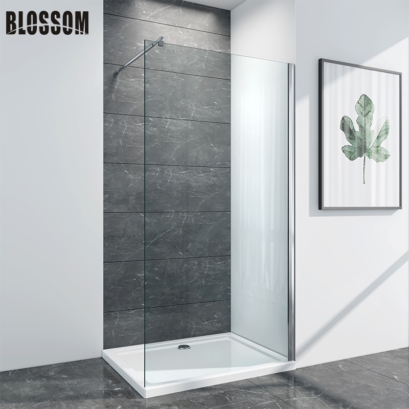Wet Room Walk in Frosted Glass Shower Screen Door Bathroom