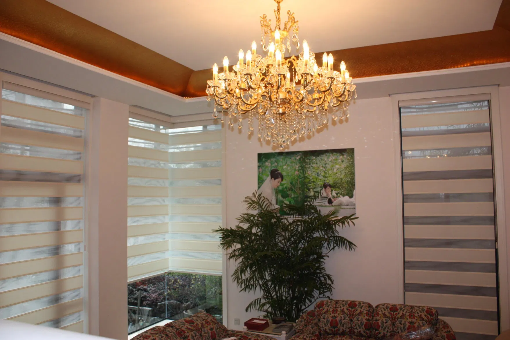 Easy to Install Double Layer Blinds Shades, Day and Night Auto Zebra Roller Shades