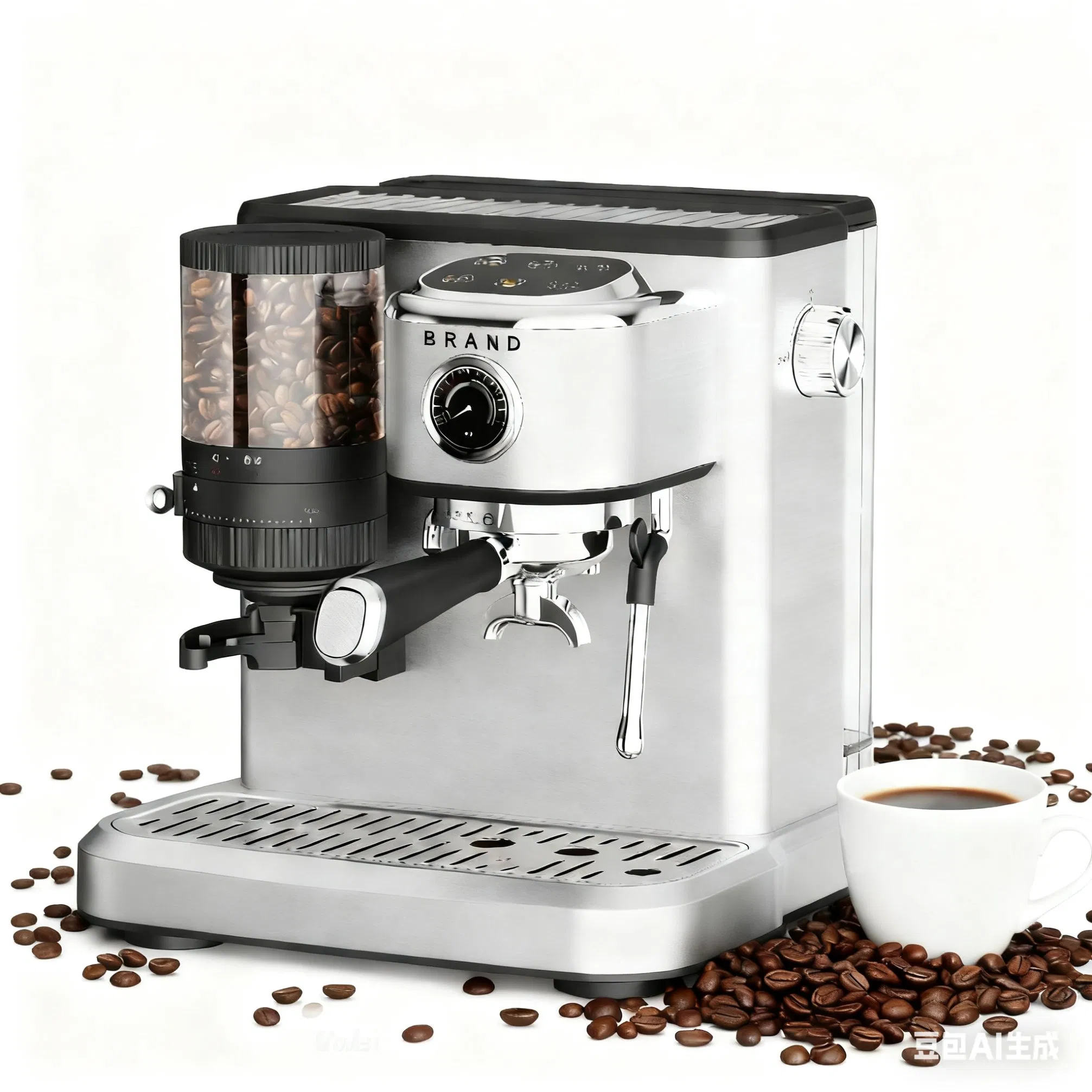 DSP Espresso Maker Ka3123: 1350W, 150g Bean Grinder, 20bar Pressure Innovative Bean Grinding System Touch Screen Functions Coffeemaker