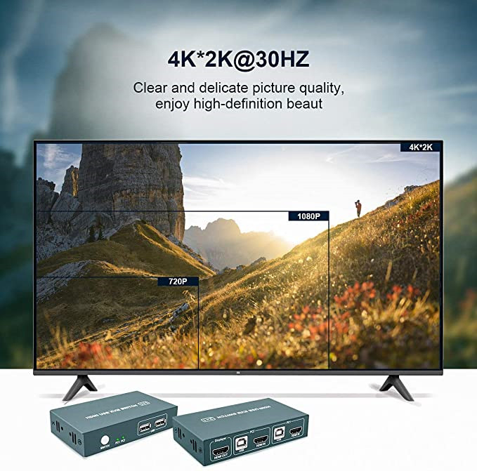 Коммутатор HDMI 2 порта KVM