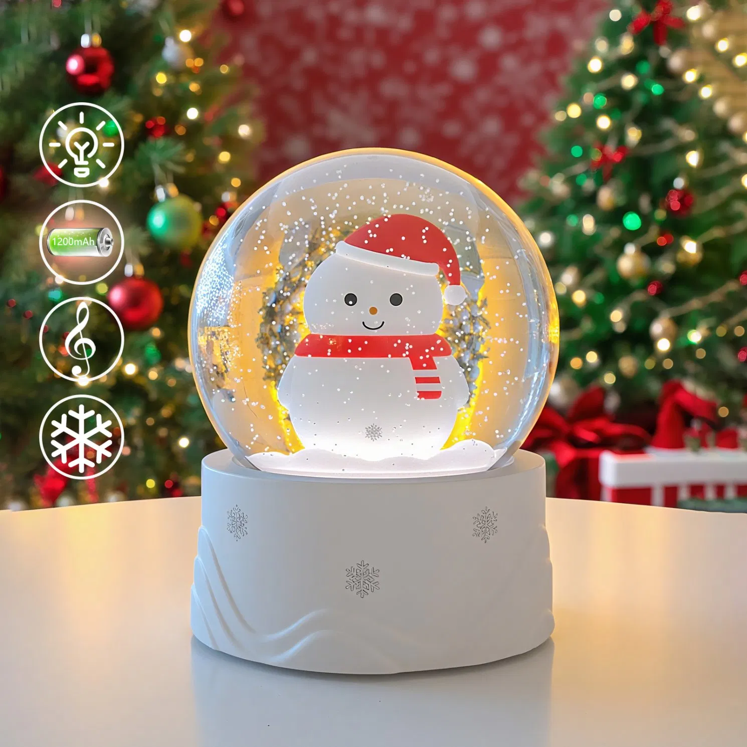 Светильник Crystal Ball K13 Snowman, перезаряжаемый