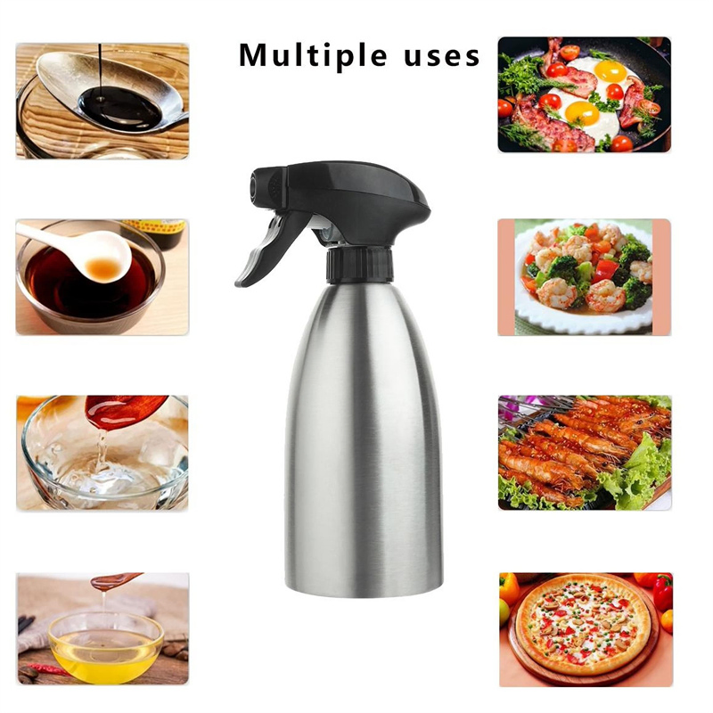 500ml Sauce Vinegar Sprayer Dispenser Stainless Steel Olive Oil Sprayer Bottle