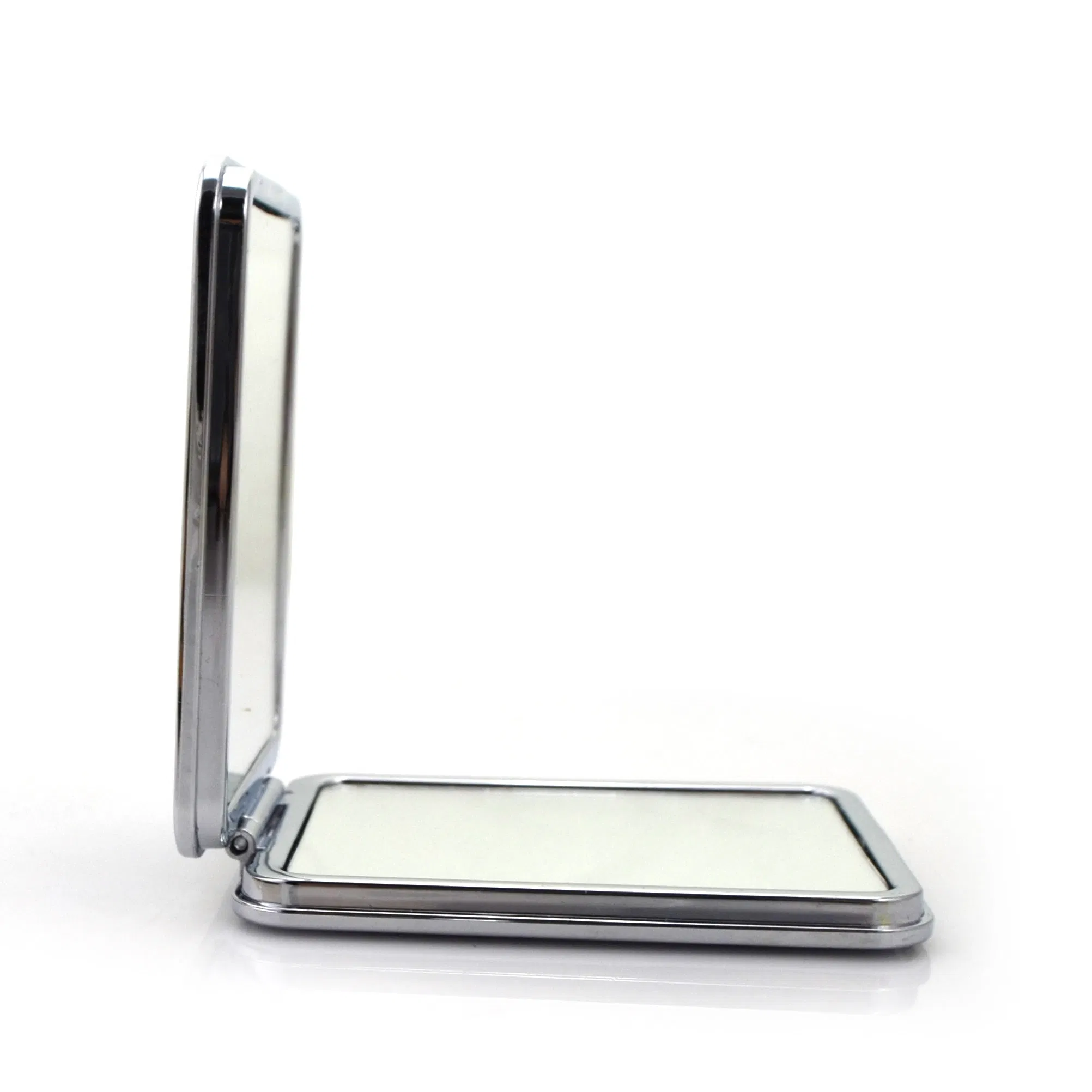 Leather Rectangle Makeup Cosmetic Pocket Mirror, Double Sides Magnifying Mirror