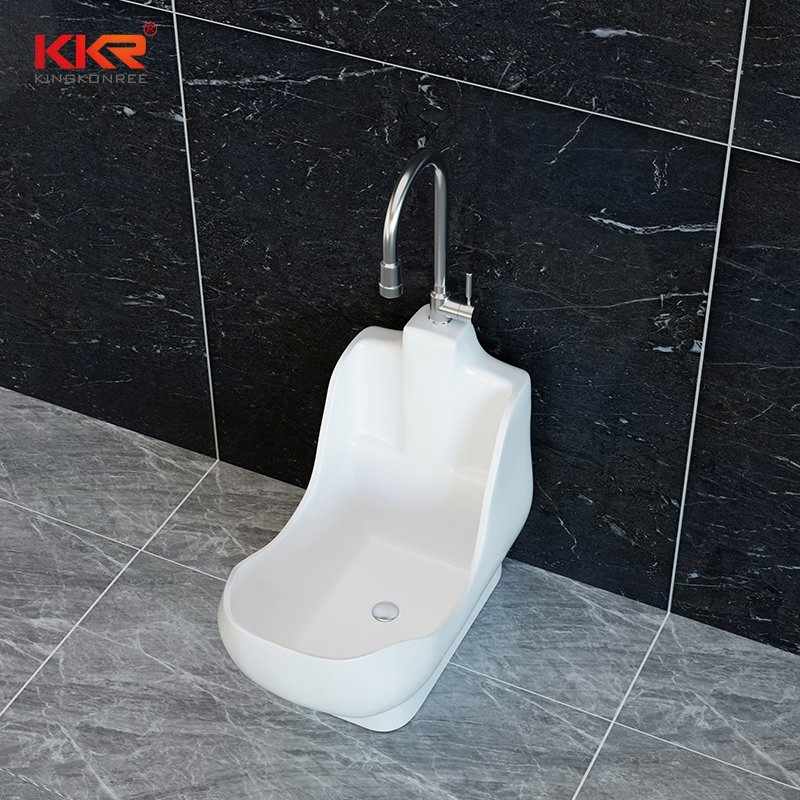 Custom Muslim Wudu Basin Double Level Wash Sink for Mosque Islamic Foot Ablution Design with Pedestal Stand and Accessories