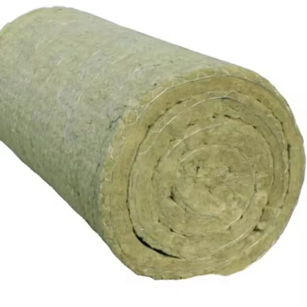 Fireproof Heat Insulation Rock Wool Blanket/Roll 40-200kg/M3 1000mm Length