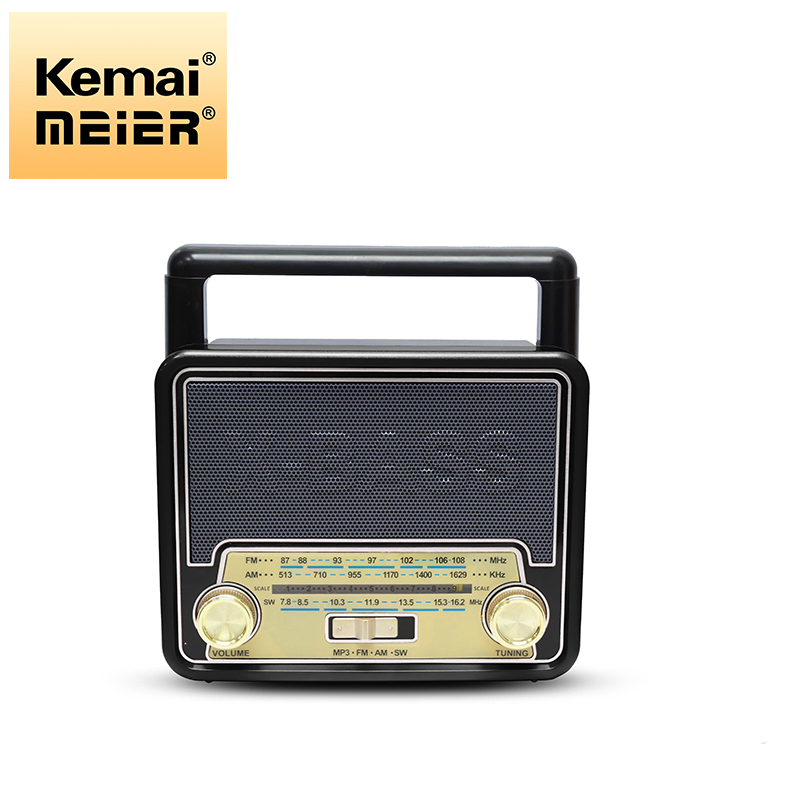 Wooden Am/FM Hi-Fi Radio Vintage Retro Classic Radio W/ Built-in Radio Treble&Bass Control