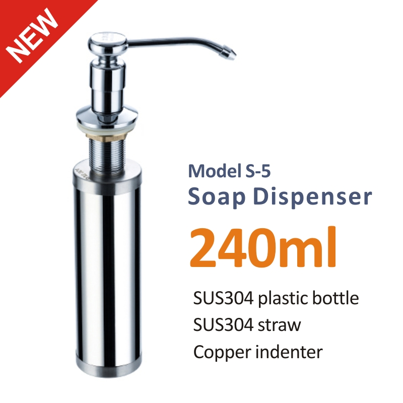 SUS304 Soap Bottle Accessories 350/500ml ABS Soap Dispenser for Bath Sink
