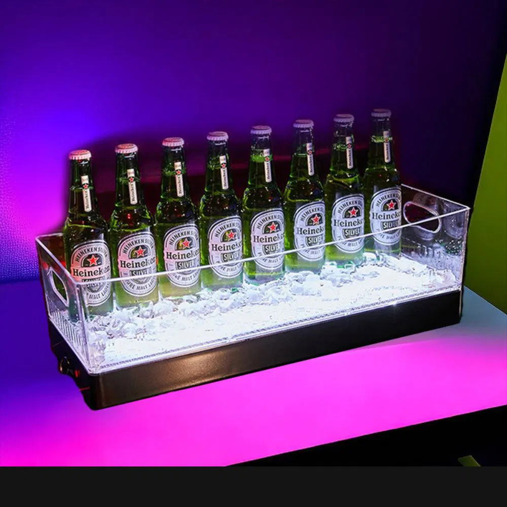 Светодиодное ведро для льда с подсветкой, перезаряжаемое