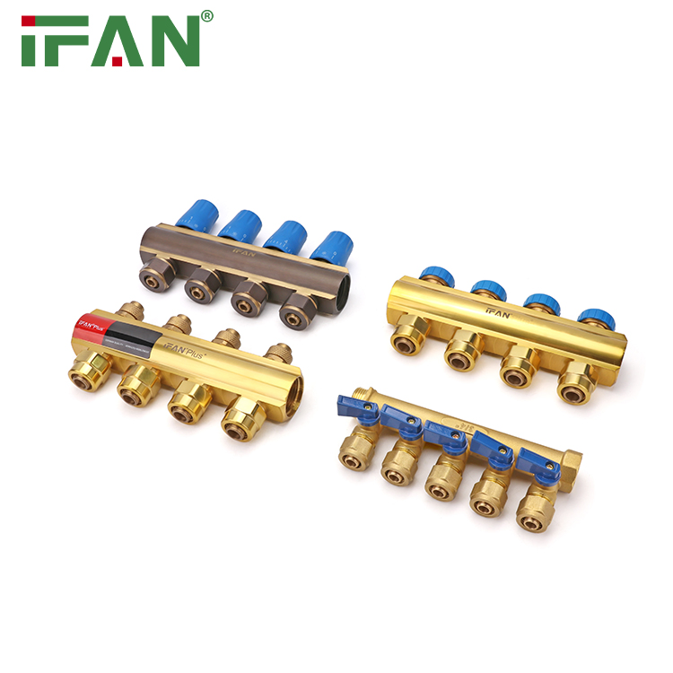 Ifan Factory Original Pex Brass Manifold Pex Pipe Manifold 3/4"-1" Brass Manifold