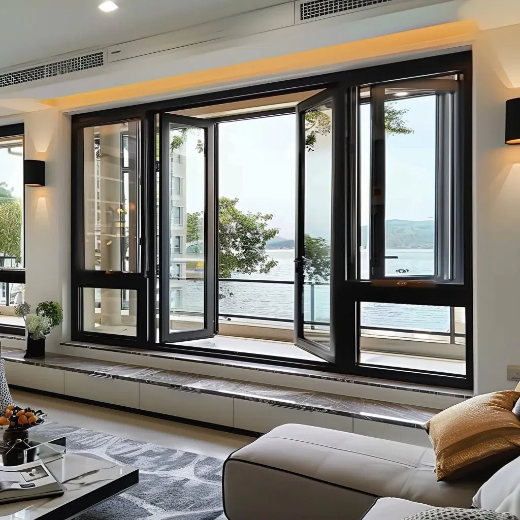 Topbright Prefabricated Windows and Doors Aluminium Frame House Casement Window with Mosquito Net