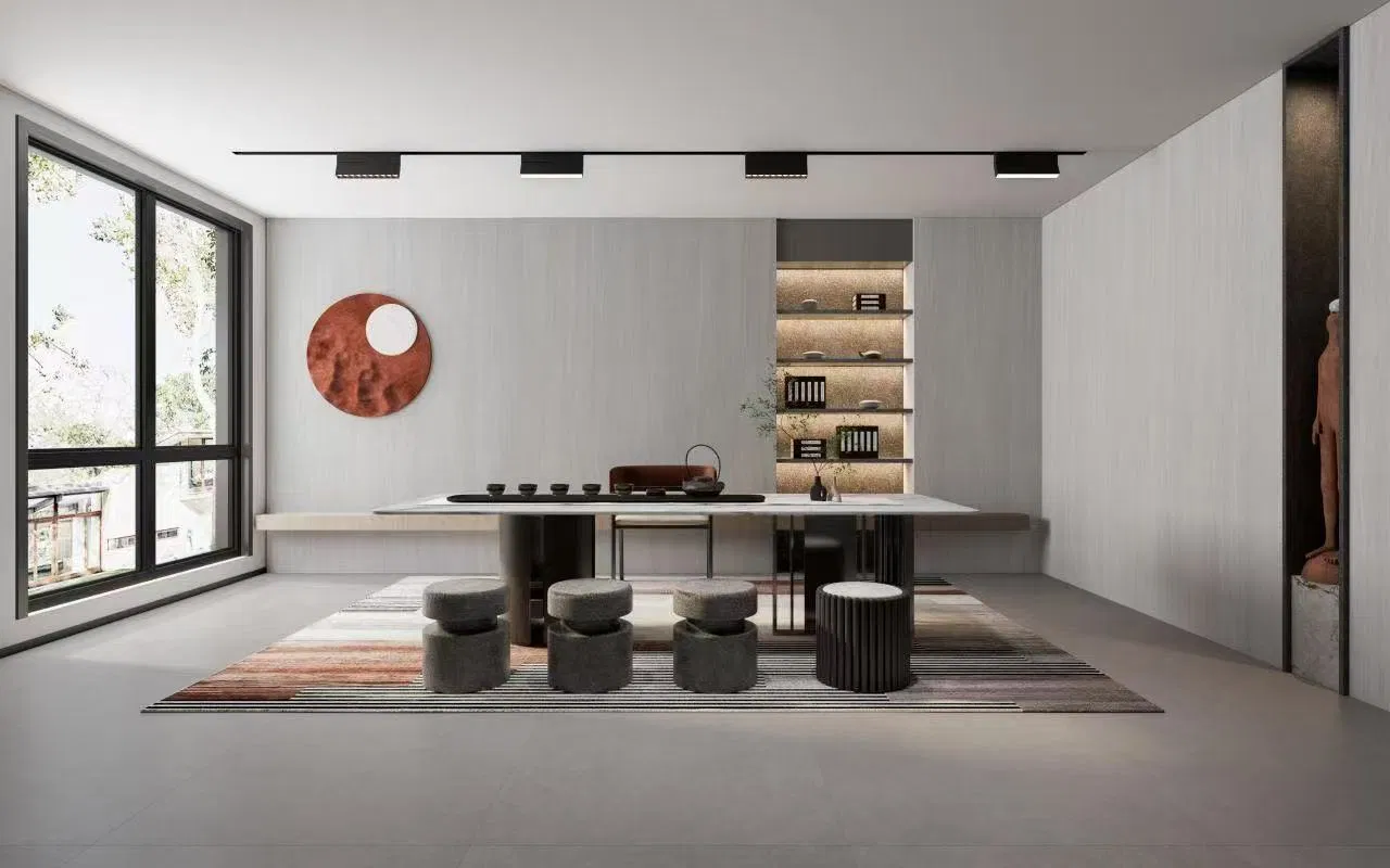 Sleek Sample Size Sintered Stone Kitchen Island Cabinets