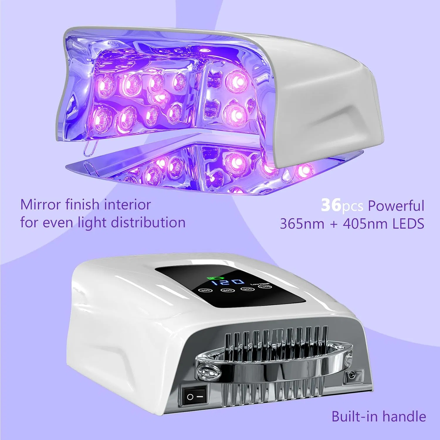 Wholesale Cordless UV LED Nail Lamp 86W Rechargeable Professional Nail Dryer