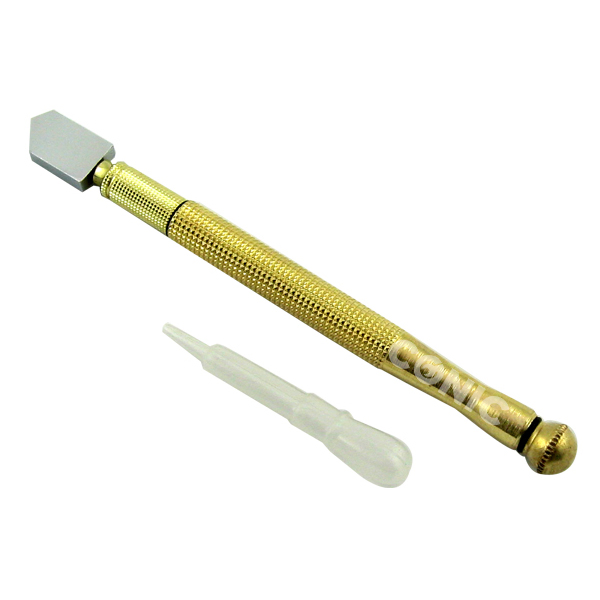 Tungsten Carbide Glass Cutter with Brass Handle