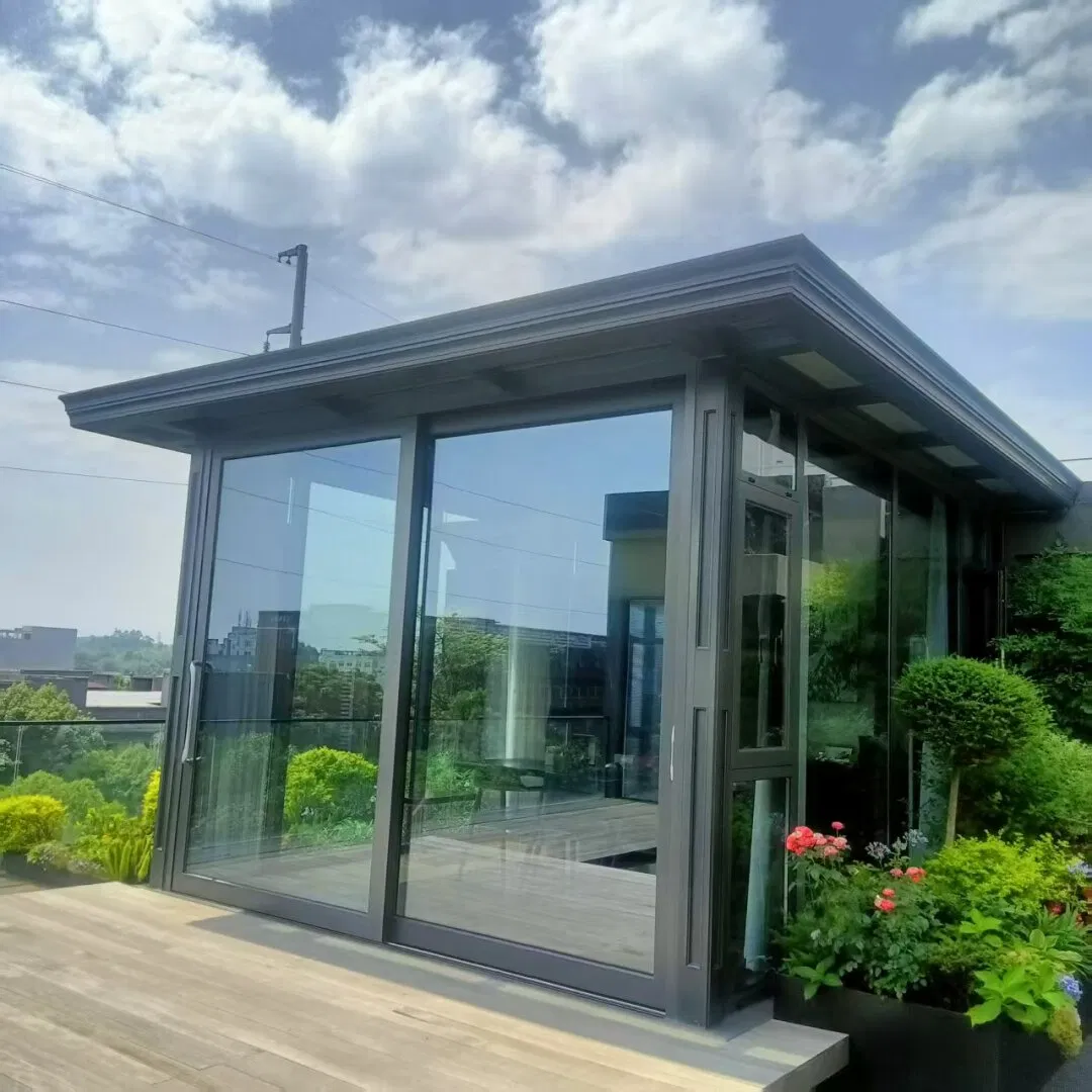 Prefab Aluminum Glass Outdoor Sunroom Aluminium Solarium Retractable Guangdong Top 10 Two Story All Season House Winter Garden Sunroom for Sale