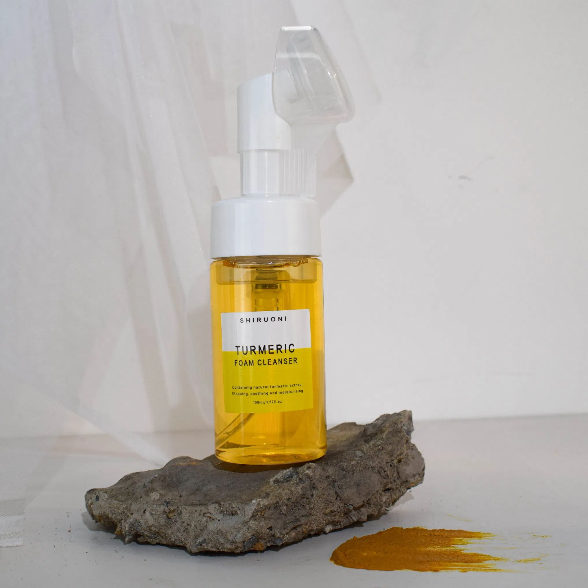 Natural Organic Turmeric Brightening Dark Spots Remove Face Toner Serum Cream Clay Mask Cleanser Skin Care Set