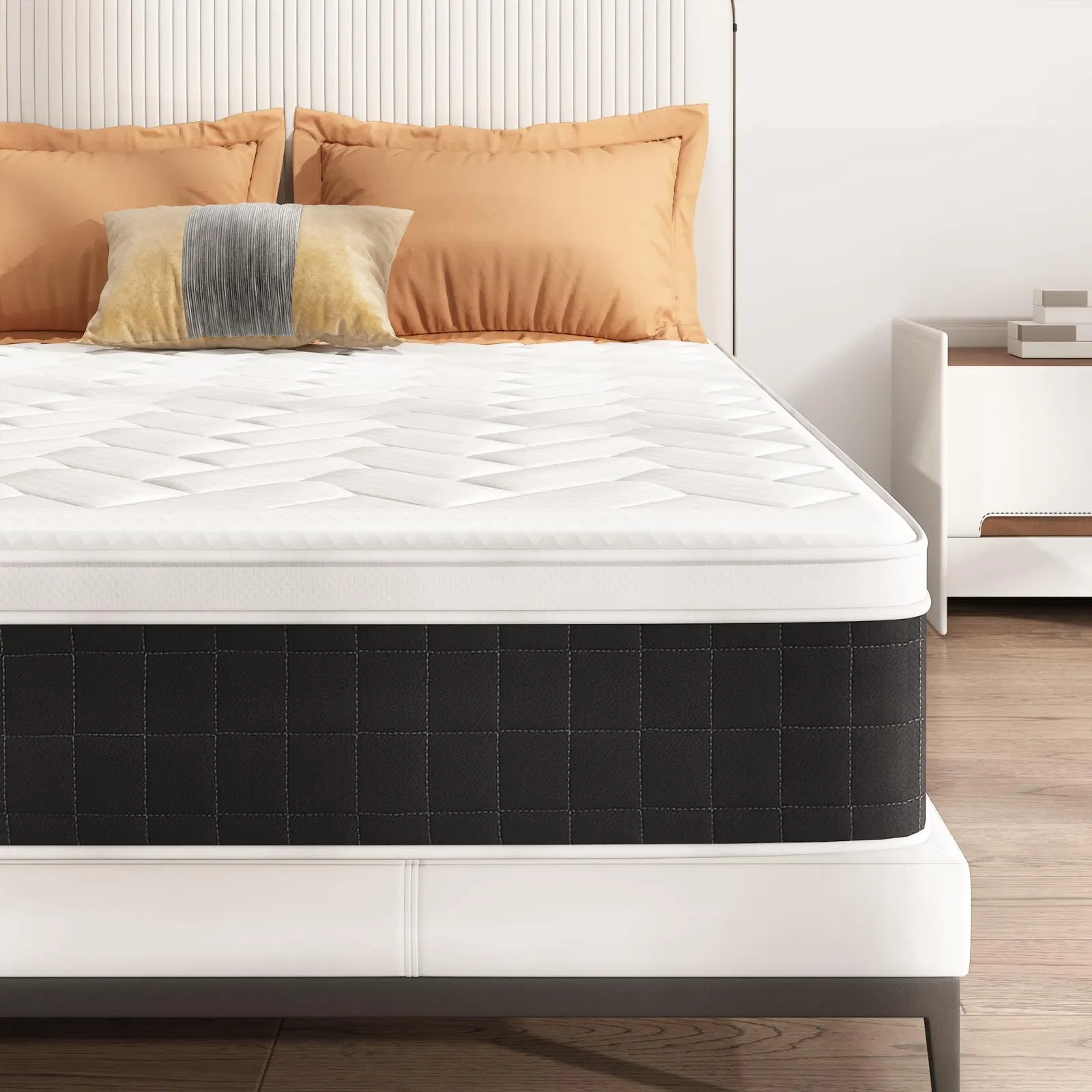 Queen Mattress 12 Inch Hybrid Mattress - Memory Foam & Individually Pocket Coils Springs