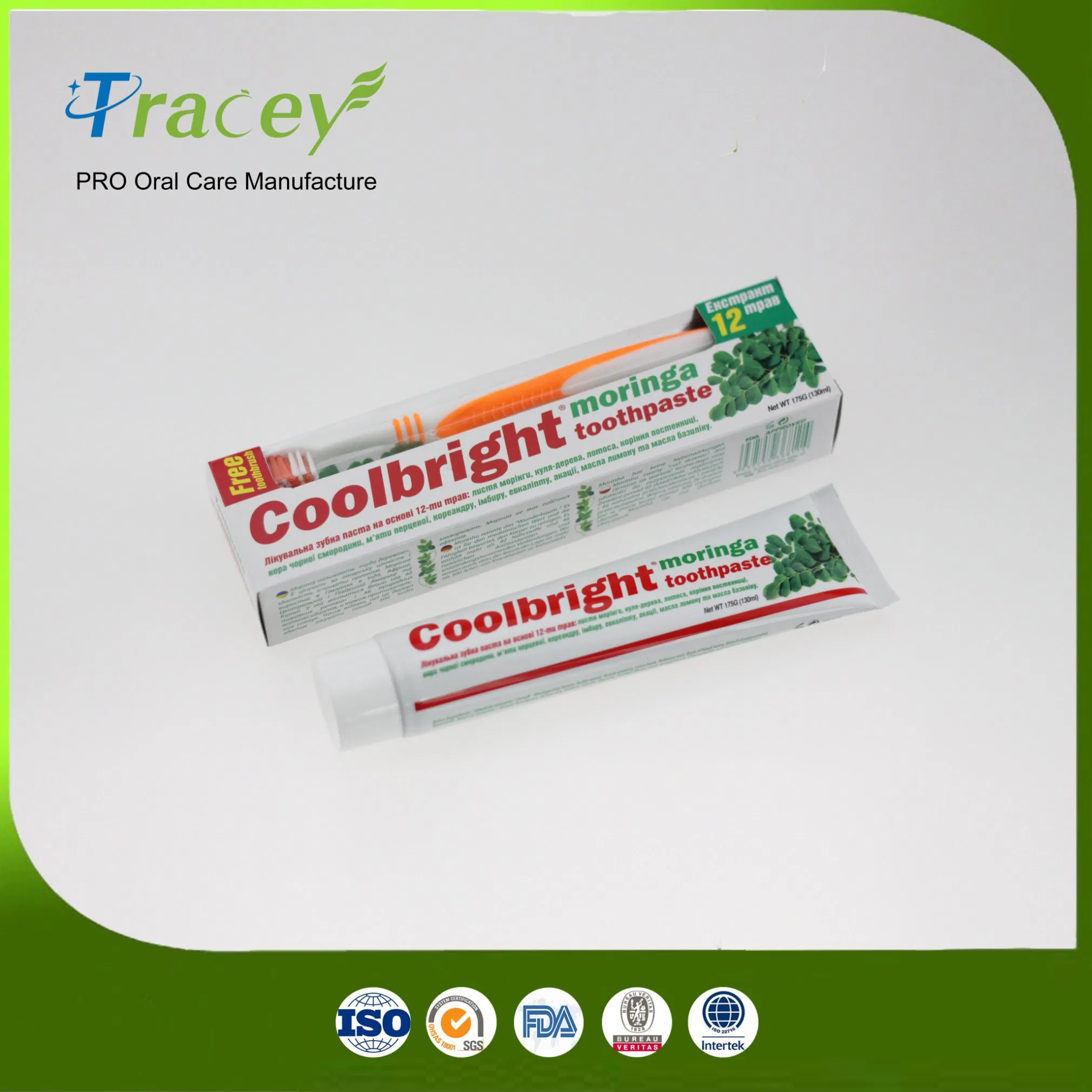Aquaclean 100gr Toothpaste Freshmint Gel OEM Toothpaste Factory with FDA GMPC