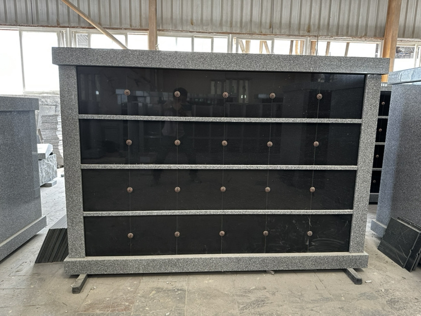 Assembled Nature Black Granite Columbarium for Tombstone Ceremony