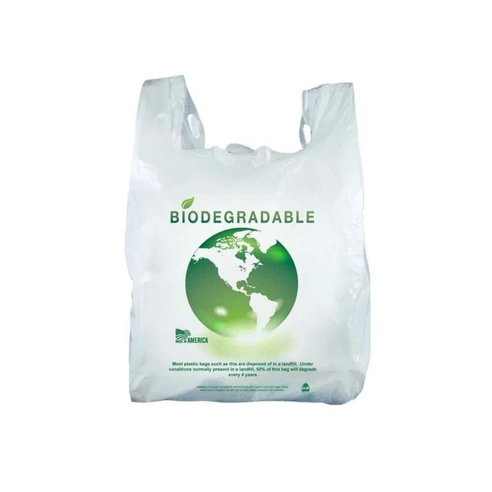 Wholesale Factory Manufactures HDPE LDPE PLA Biodegradable Compostable Environmentally Friendly Custom-Printed Logo Plastic Shopping Vest Tshirt T-Shirt Bag