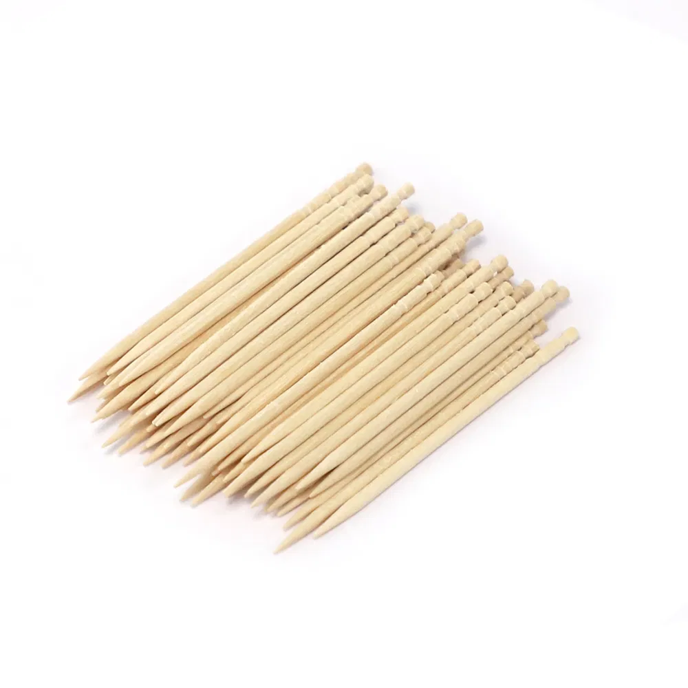 Factory Price Wholesale Birch 68mm Wood Wooden Toothpicks Double-Point for Cleaning