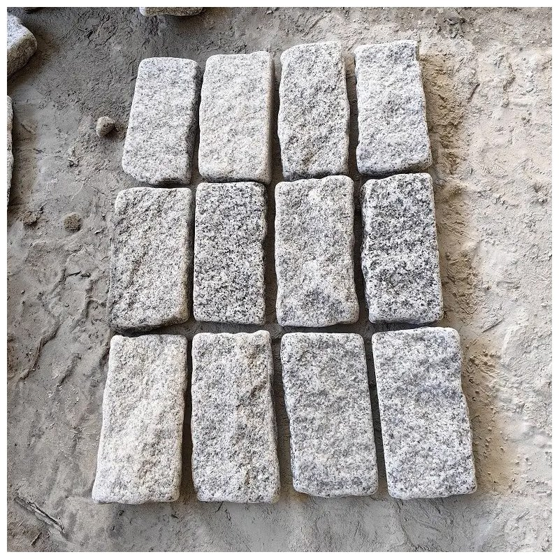G603 Light Grey Granite Tumbled Driveway Cobblestone