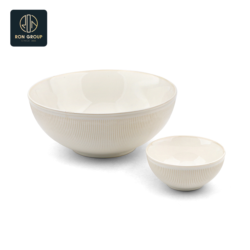 Hot Selling Ceramic Dinnerware Porcelain Tableware White Round 4.5/6/8/10 Inch Dining Bowl for Home Restaurant