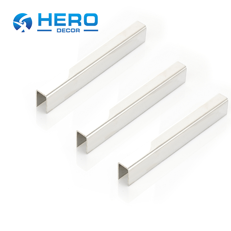 Corner Tile Trim Stainless Steel Sample 15-22mm Thickness Grade Carpet Waterproof Hero Metal Bath Seal Curved Triangle Shape Ceiling Strip