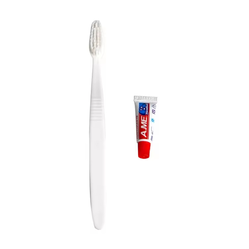 Compact Travel Dental Kit with Hotel Toothbrush and Mini Toothpaste