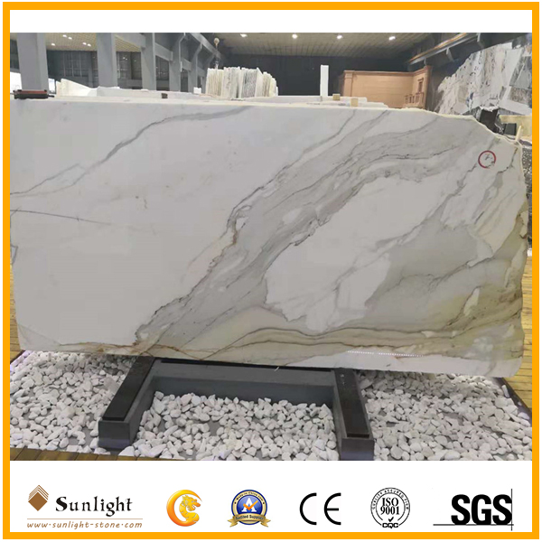 Popular Color Calacatta Oro Marble Slabs for Vanity Tops, Island Countertops