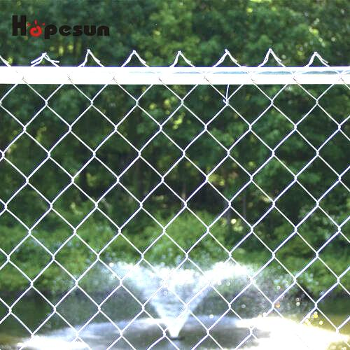 White Color PVC Coated Chain Link Fence Wire Mesh