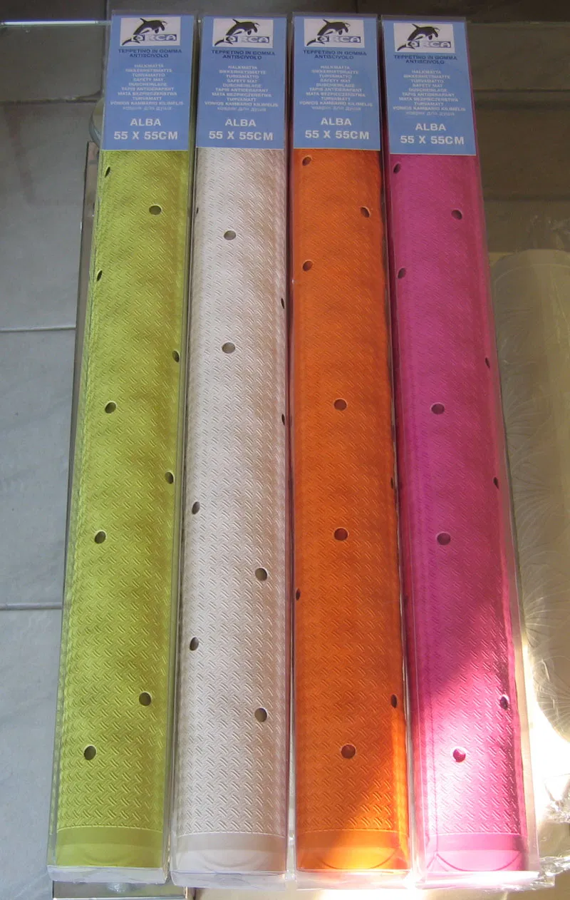 Durable Bathroom Shower Anti Slip Water Proof Natural Rubber Shower Mat