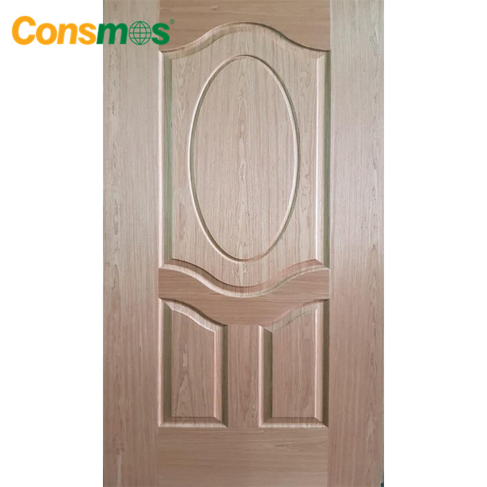 4mm MDF/HDF Molded Melamine Red Oak Veneer HDF Door Skin