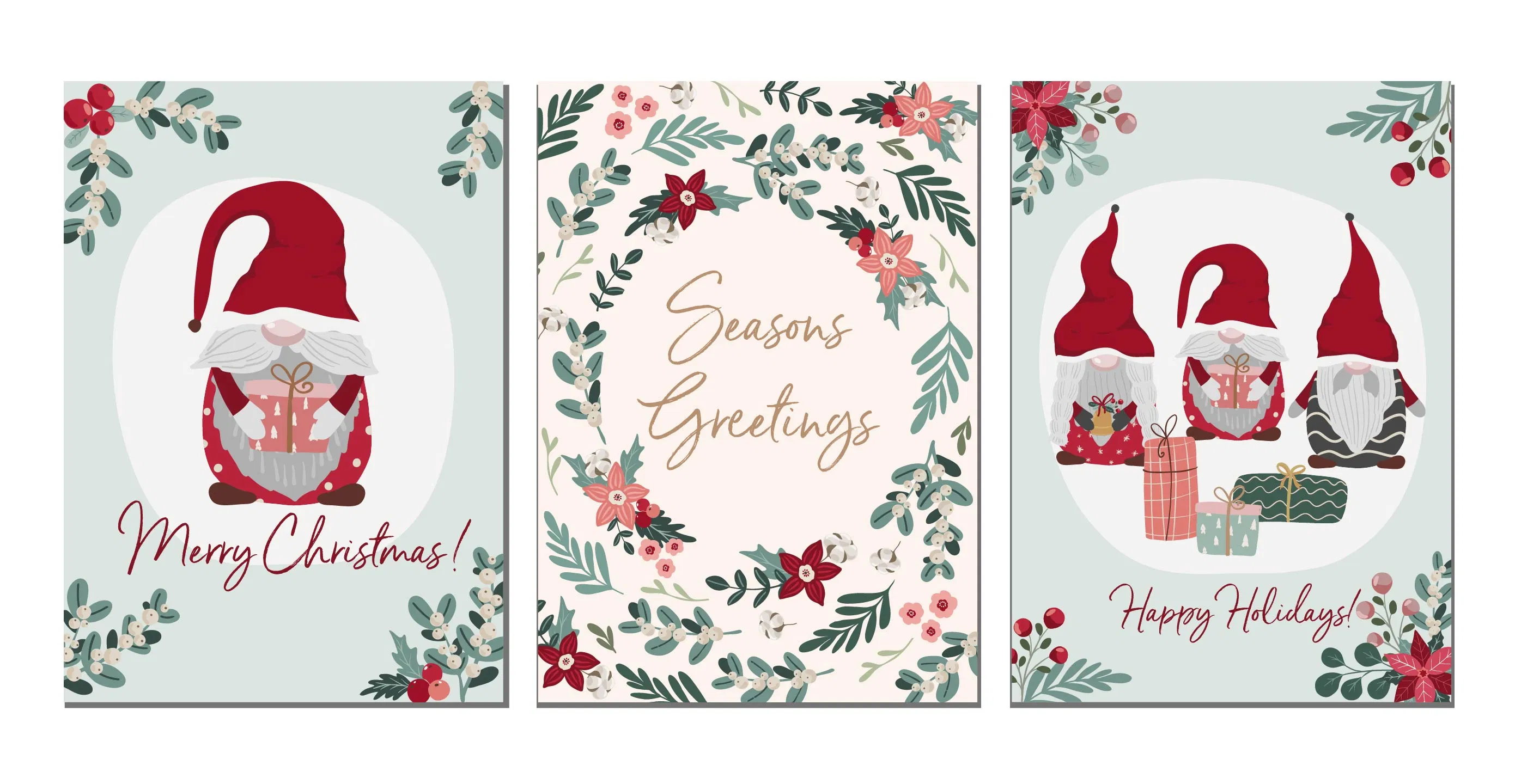 Custom Printed Christmas Cotton Kitchen Tea Towels