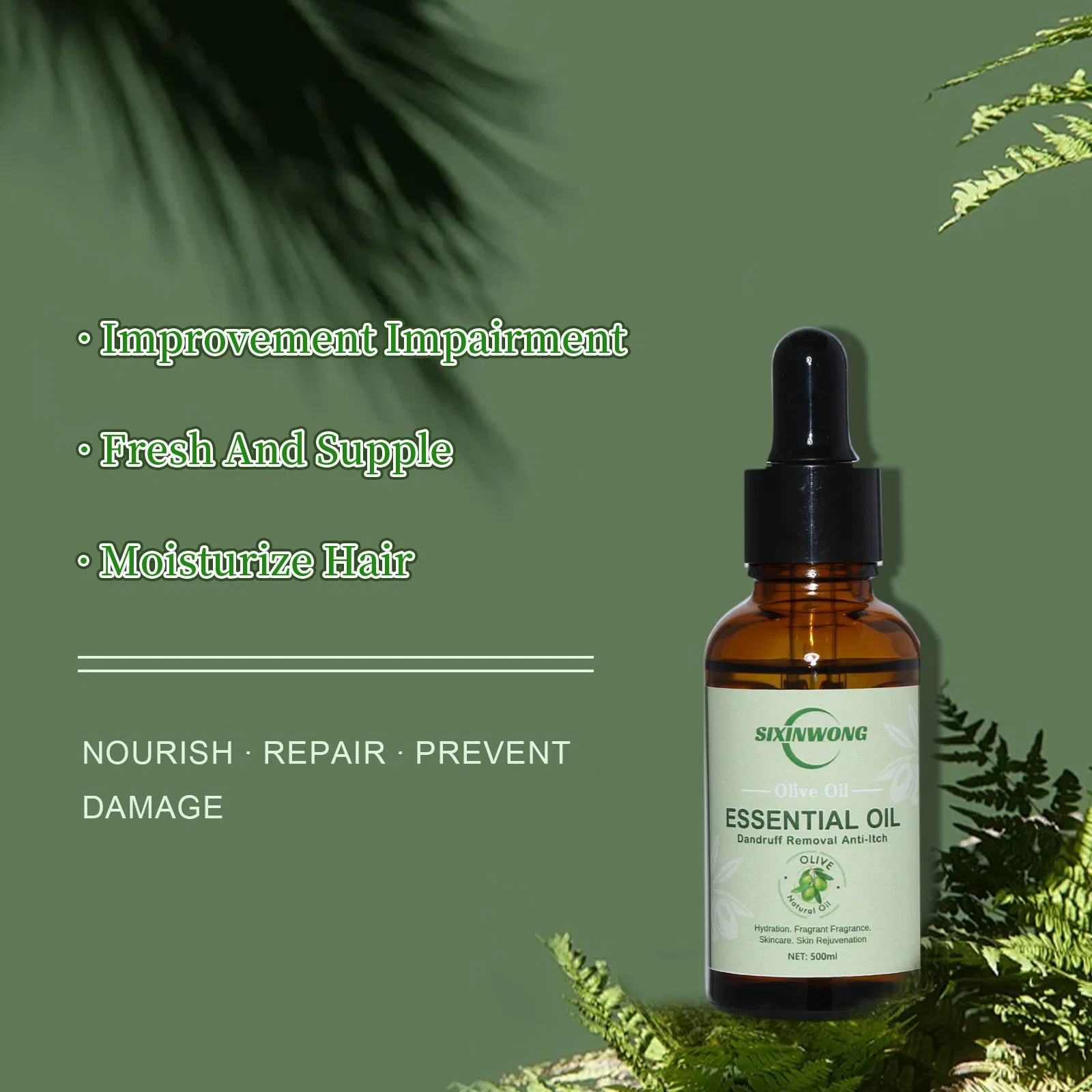 Beauty Cosmetics Magical Treatment Repair Dry Damaged Hair Olive Oil Hair Oil