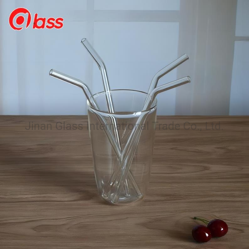 Plastic Glasses Shaped Drinking Straws Glass Milk Water Bottle with Straw