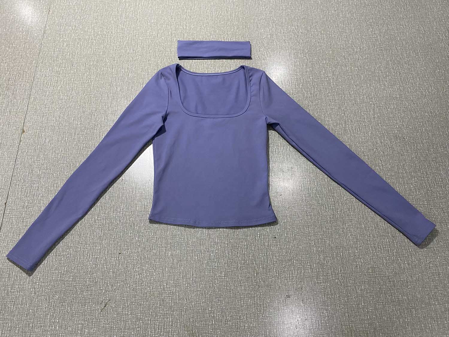 Комплект женский леггинсы хлопковые и топ с длинным рукавом