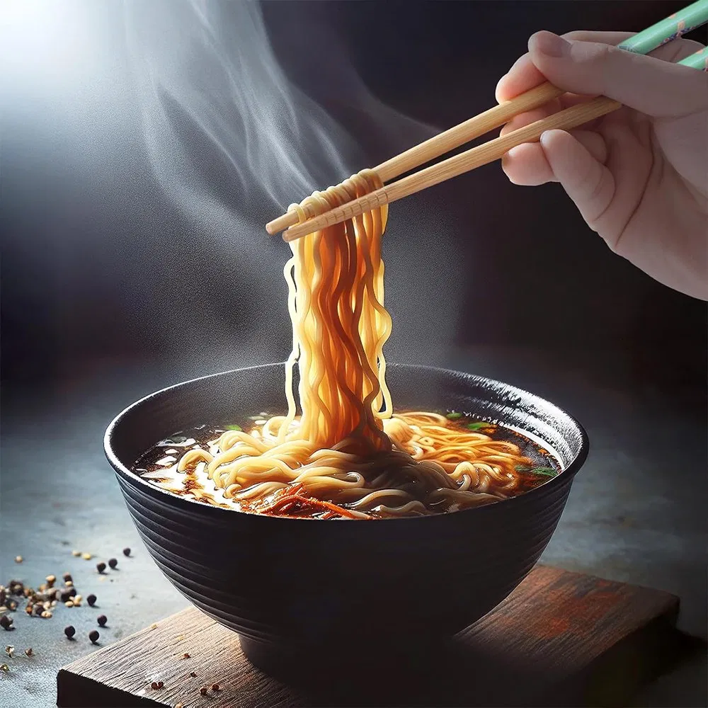 100% Natural Premium Disposable Bamboo Chopsticks Japanese Sushi Double Tip Chopsticks with Modern Design