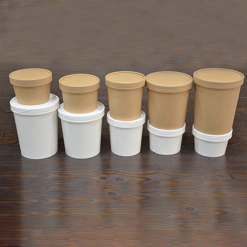 Бумажный контейнер для еды на вынос 8-32 унции