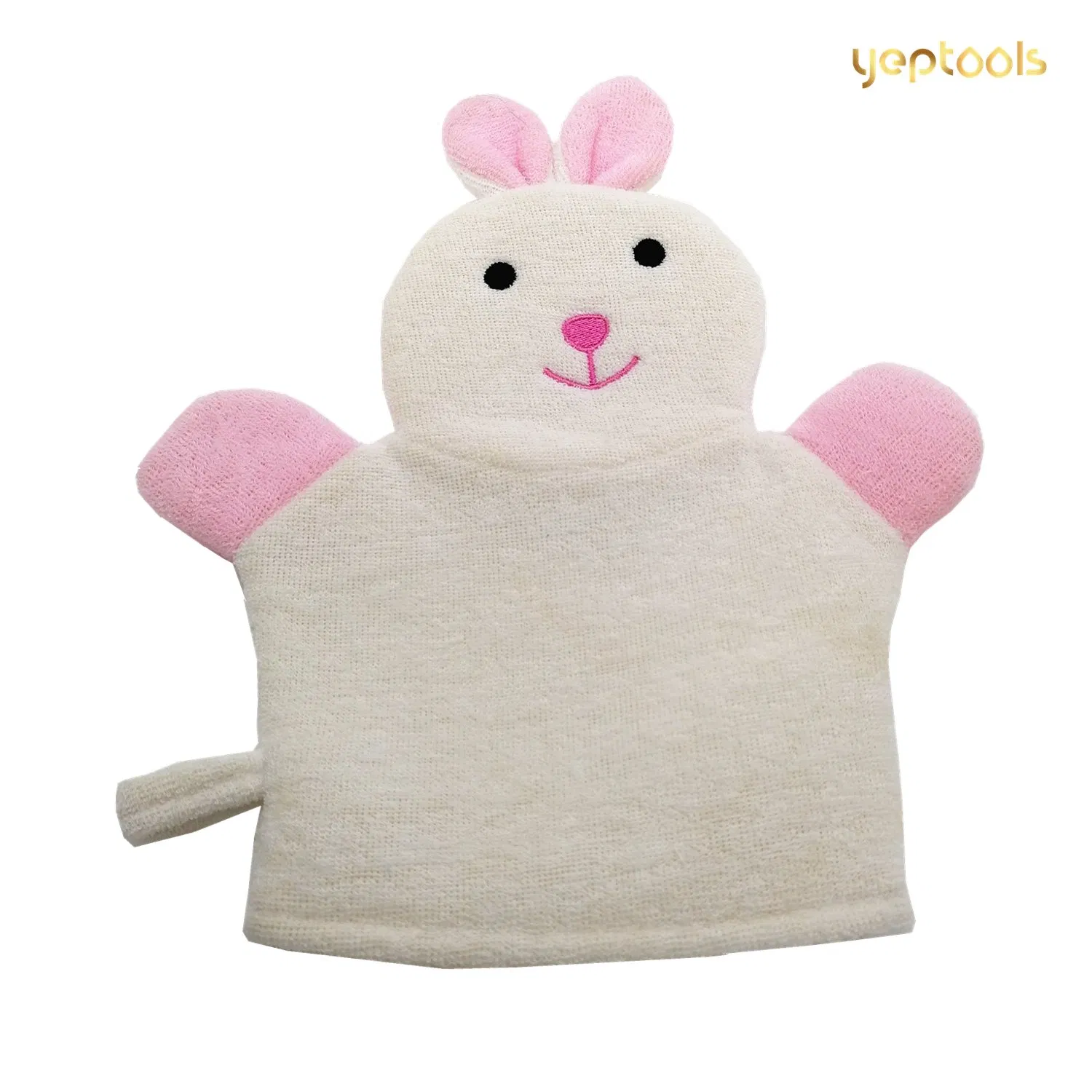 Plush Animal Cartoon Bunny Rabbit Baby Bath Gloves Soft Baby Wash Mitt