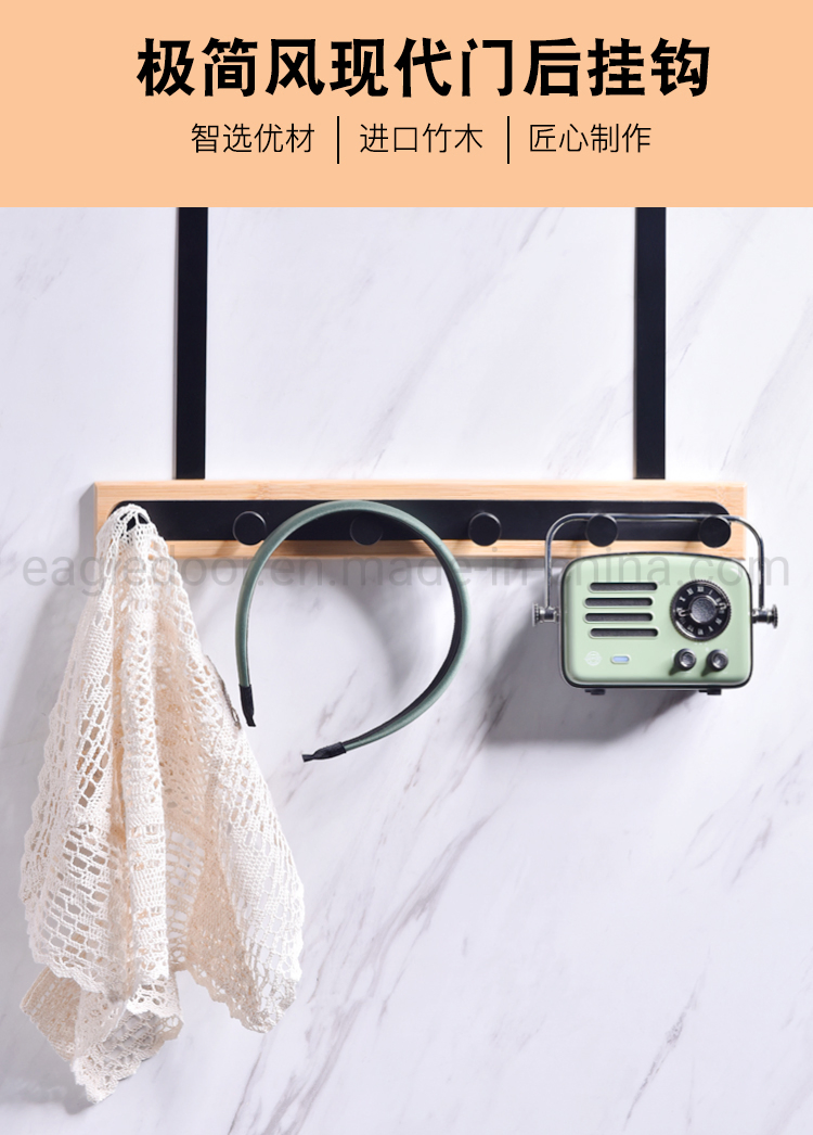 6 Hooks Folding Door Hanger Foldable Over The Door Hangers with 6 Hooks Stainless Steel Folding Over The Door Hooks