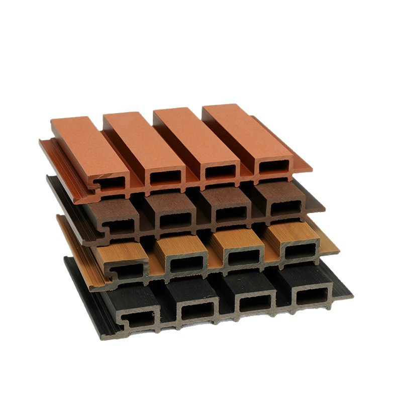 Great Wall Board Waterproof Outdoor Decor Wall Panel Modern Fluted Design Wood PVC Composite WPC Fencing for Entertainment Use