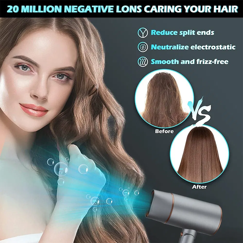 Electric 1800-2100W 2 Temperature Settings Cool Shot Portable Travel Hair Dryer