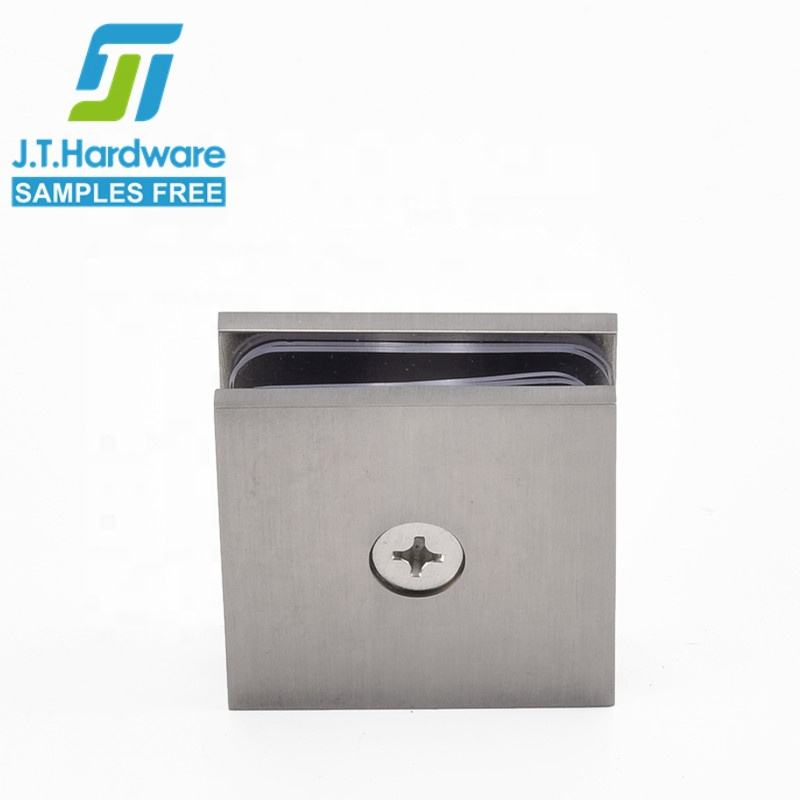 Bathroom Accessories Brass, SS304, SS316 Heavy Duty Wall Mount Glass Shower Screen Crl Hardware Square Corner Clip Glass Clamp
