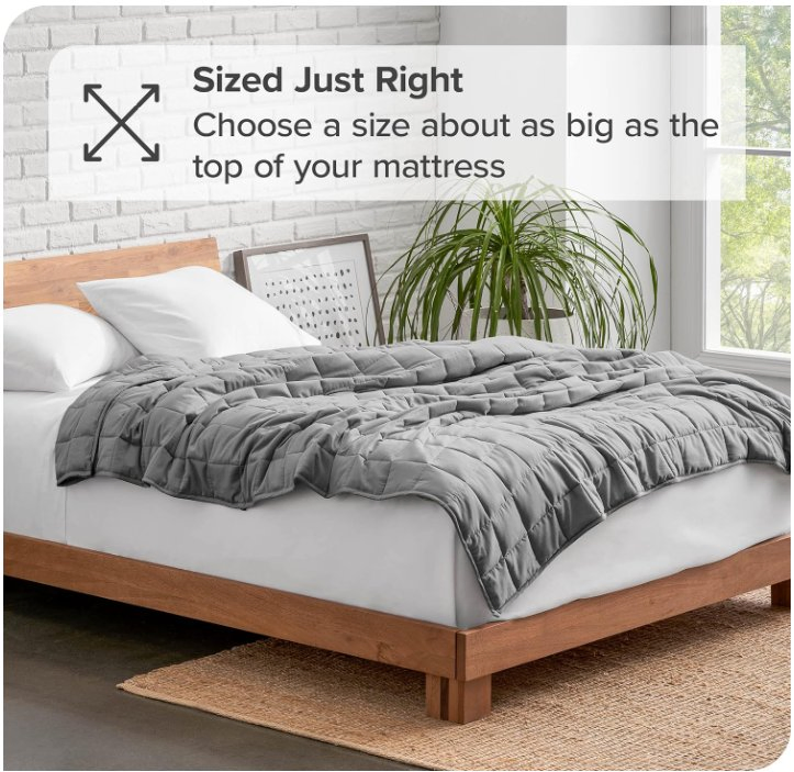 High Quality Home Textile Heavy Blanket Glass Beads Autism Anxiety Sensory Heavy Blanket 100% Cooling Bamboo Adults Weighted Blanket