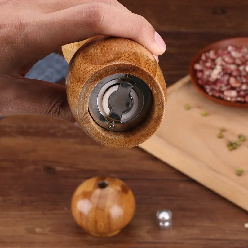 Crushed Bamboo Salt Pepper Grinder Bamboo Salt and Pepper Mill