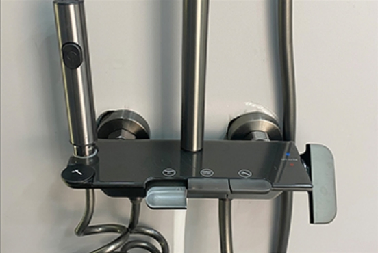 Gun Gray Multi-Functional Shower Head - Top Spray + Handheld Dual-Outlet Combo