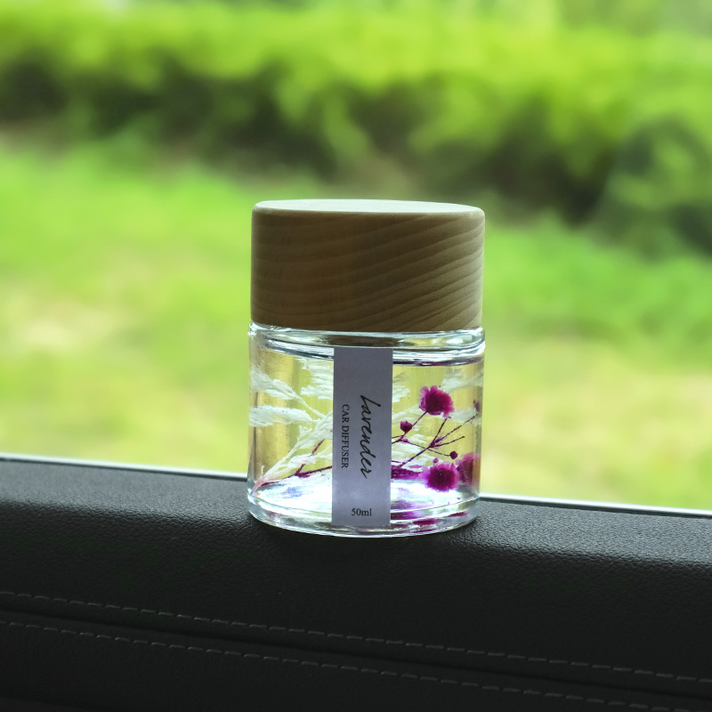 Wooden Cap Botanical Dashboard Air Freshener Car Diffuser
