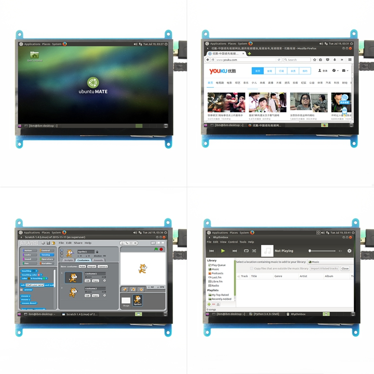 Raspberry Pi Touch Screen with Universal USB Interface 7 Inch