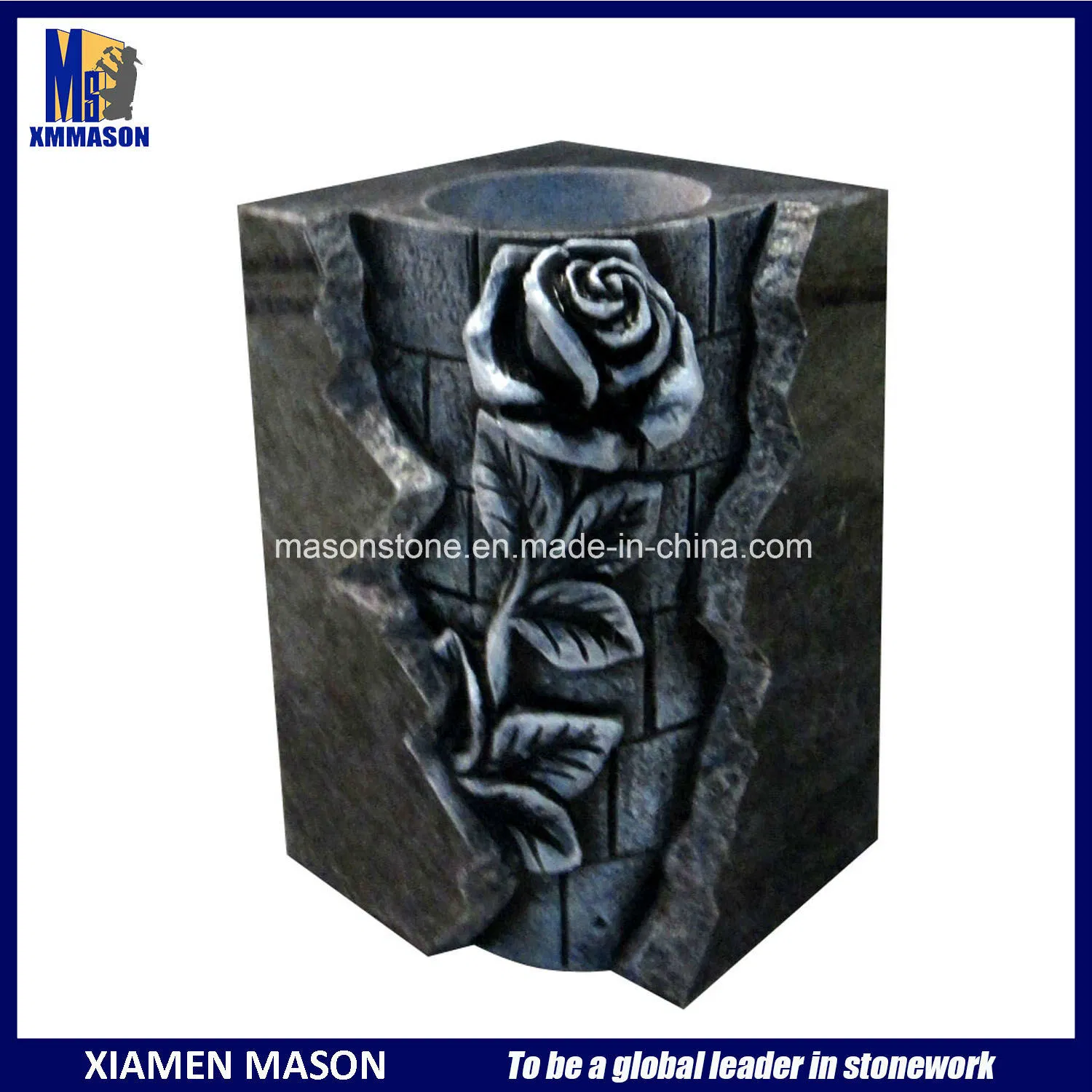 Custom Design Flowers Carved Unique Memorial Vases